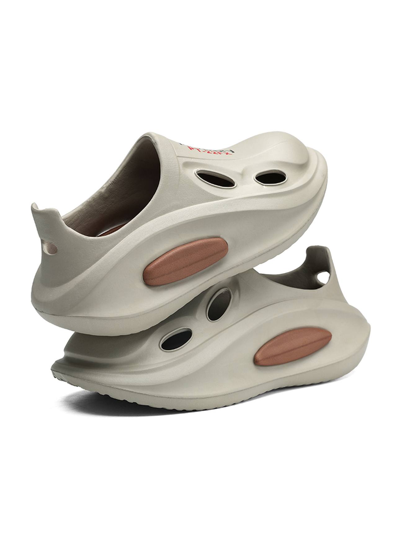 Grey Plain Slip On Slides