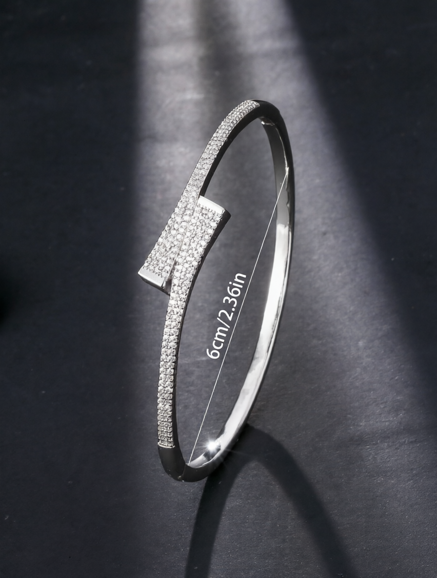 Sparkling Silver Cubic Zirconia Bracelet for Women - and Durable