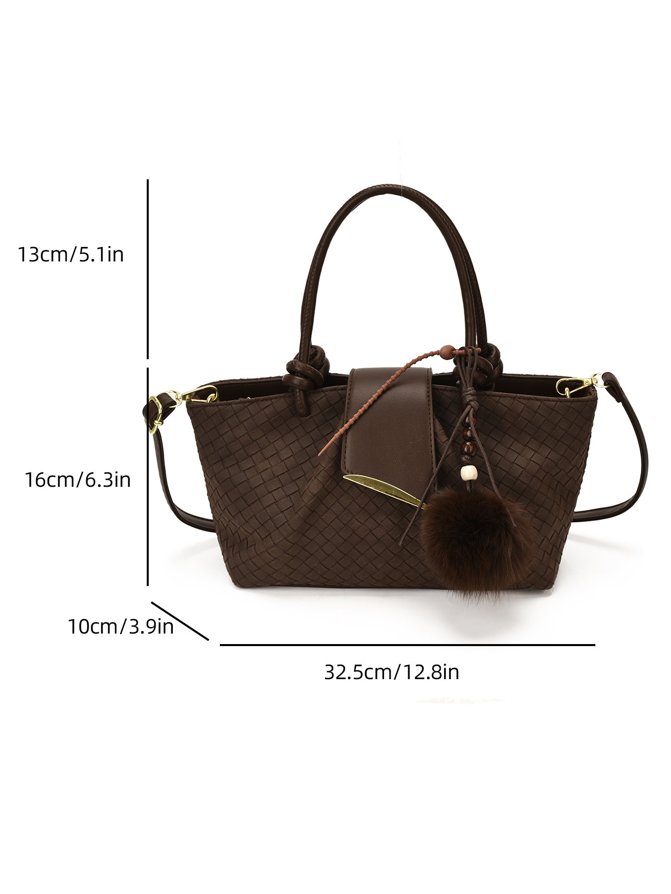 Large capacity handbag tote bag with a keychain