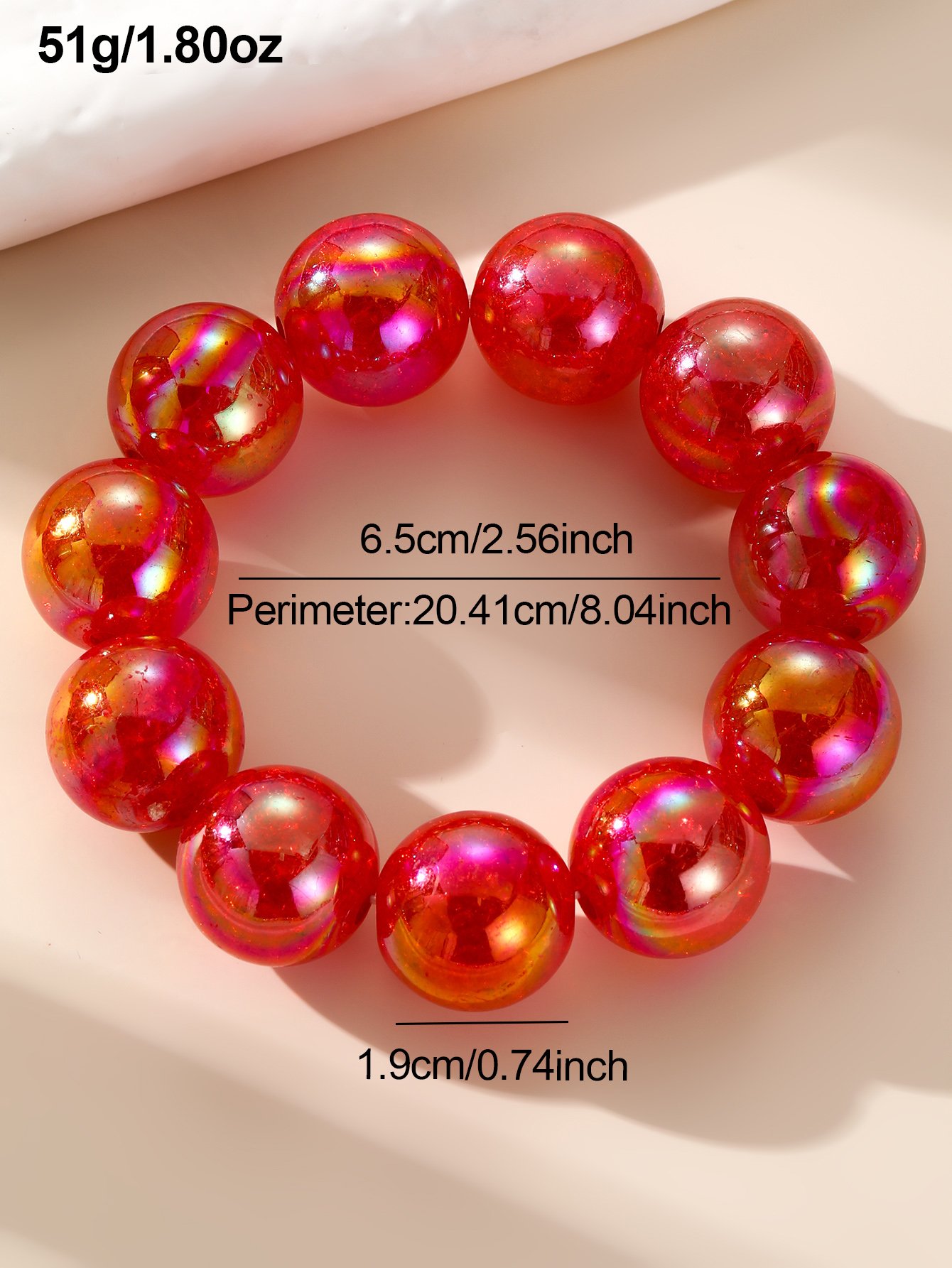 Red Beaded Bracelet - Casual Everyday Style