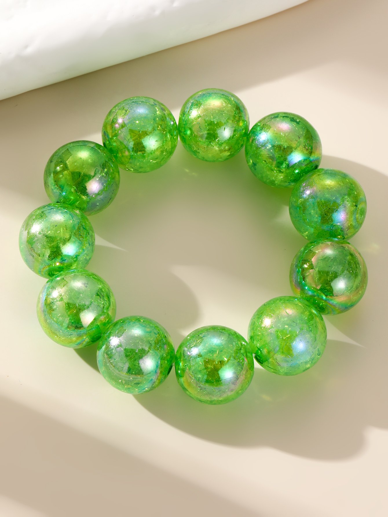 Green Beaded Bracelet for Casual Wear