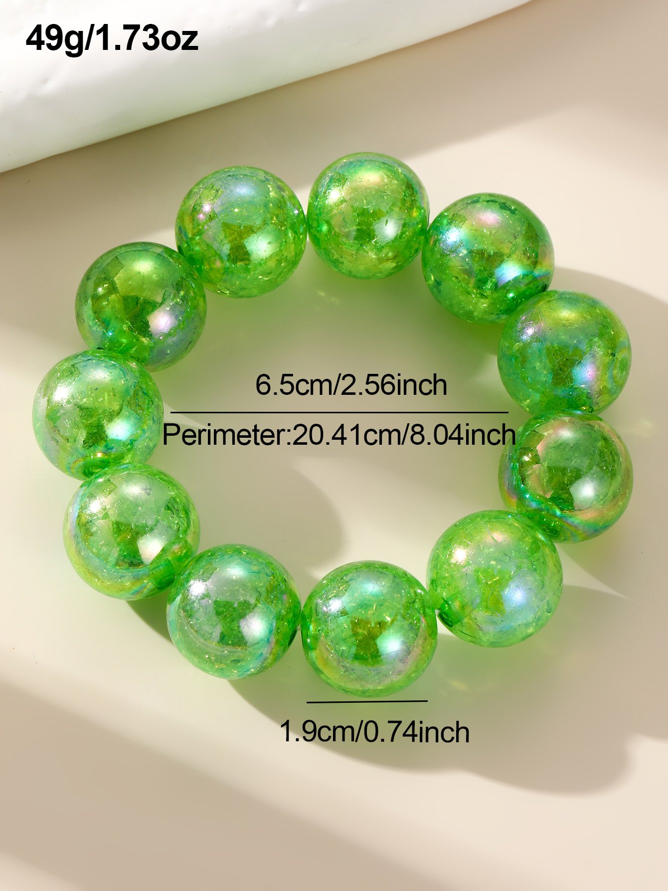 Green Beaded Bracelet for Casual Wear