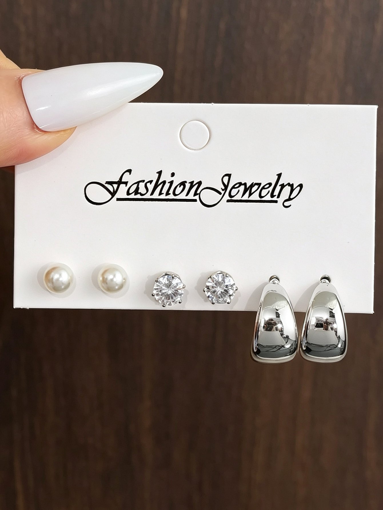 3Pairs solid lovely earring set