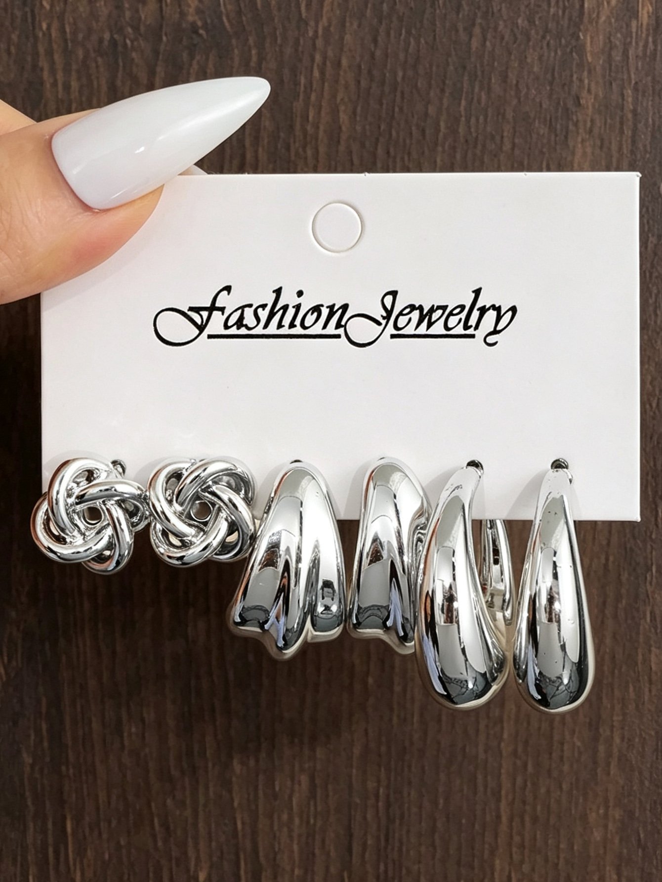 3Pairs solid lovely earring set