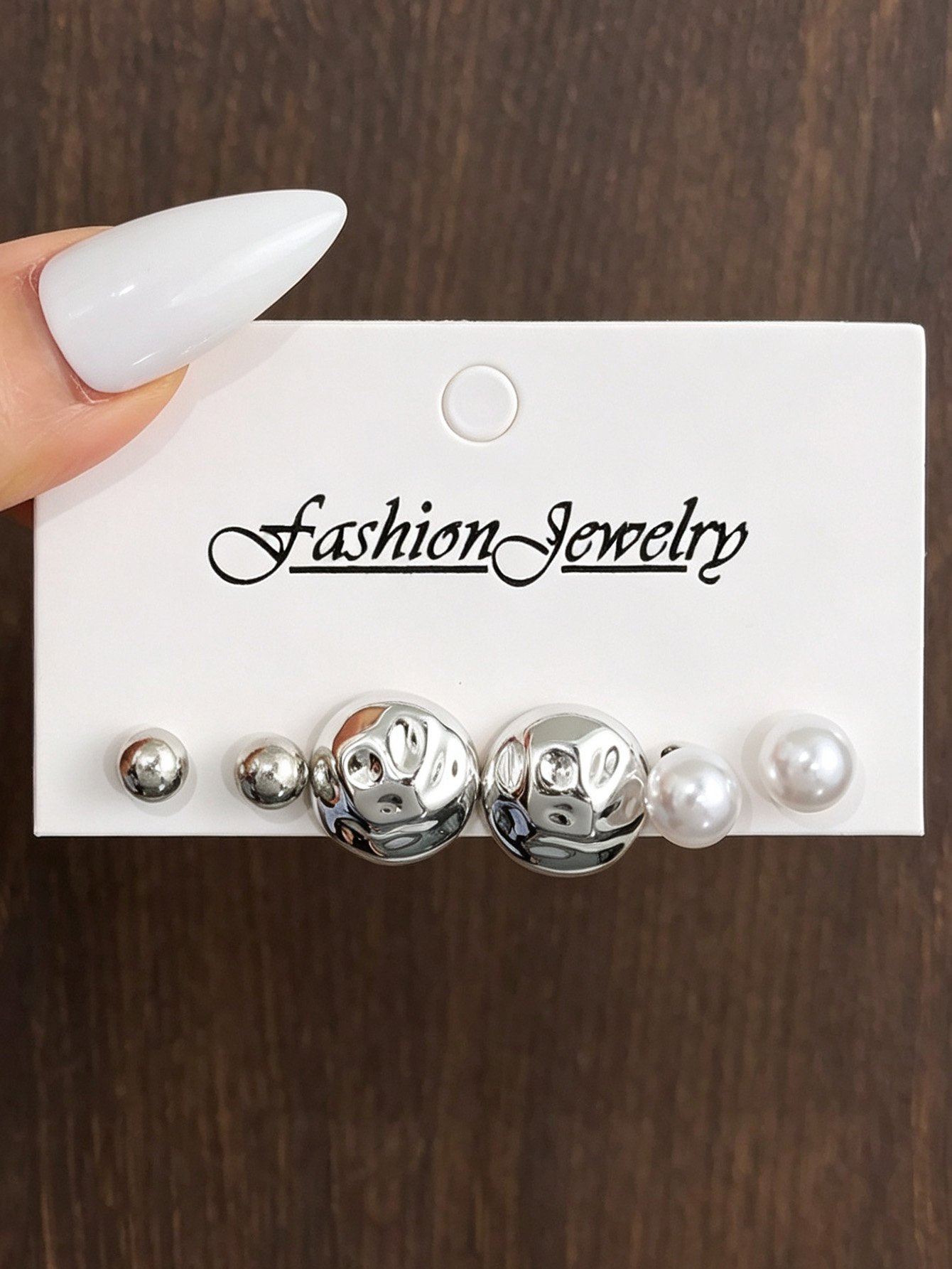3Pairs solid irregular earring set