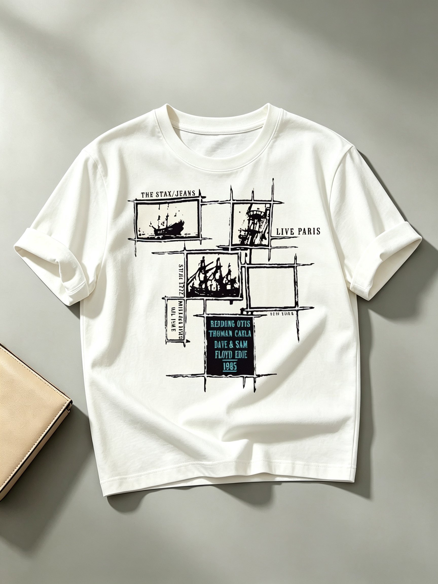 White Printed Round Neck Regular T-Shirt