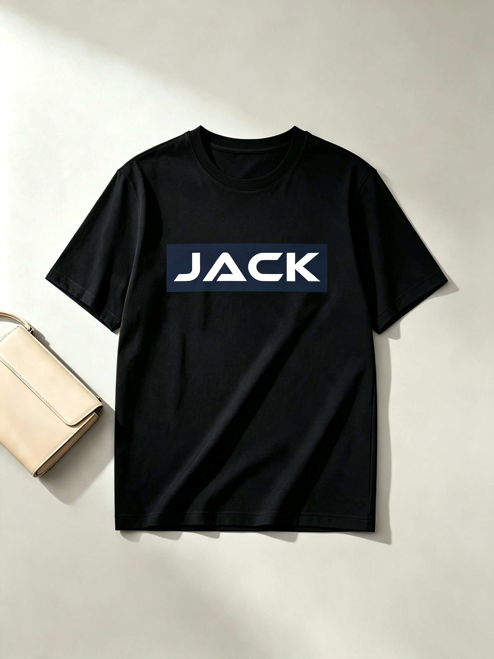 Black Printed Round Neck Regular T-Shirt