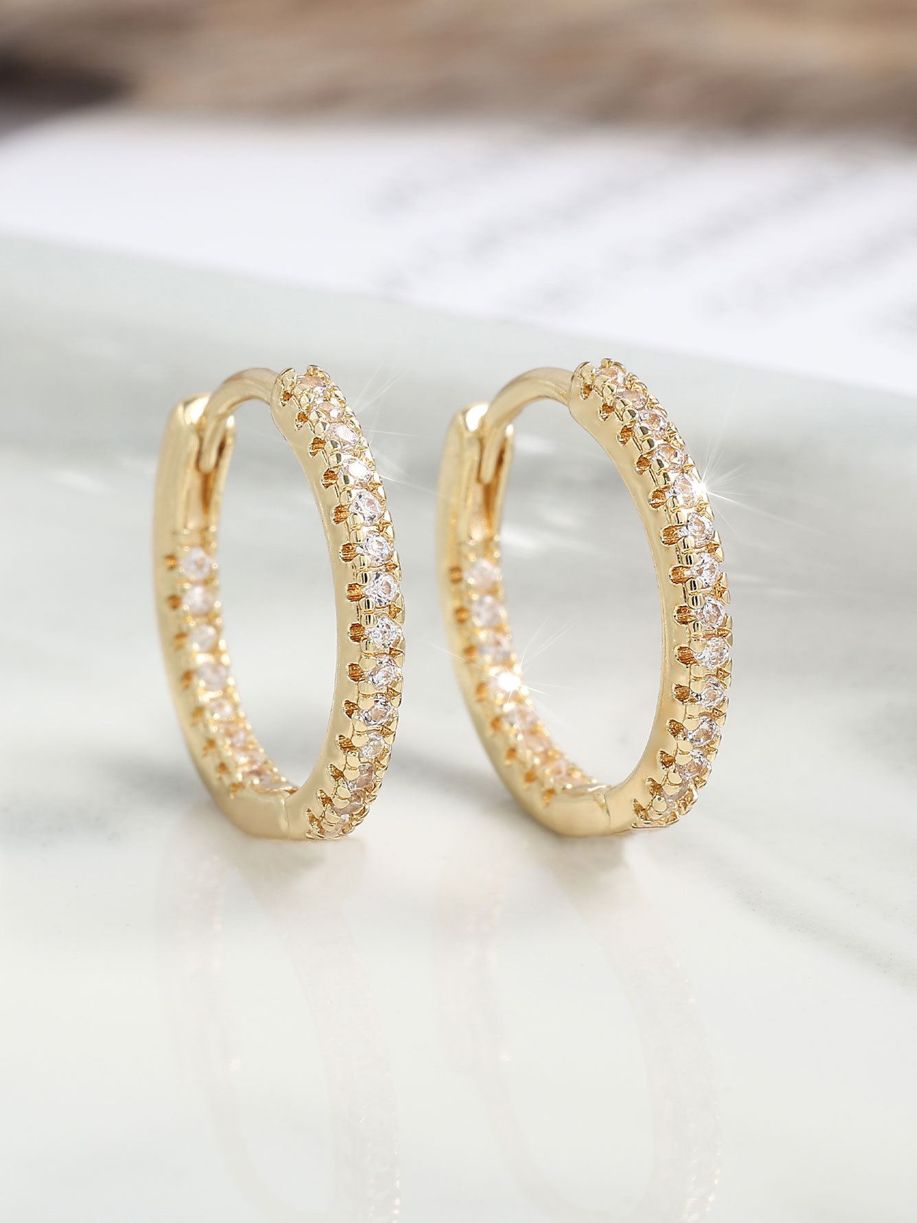 Gold Plain Earrings