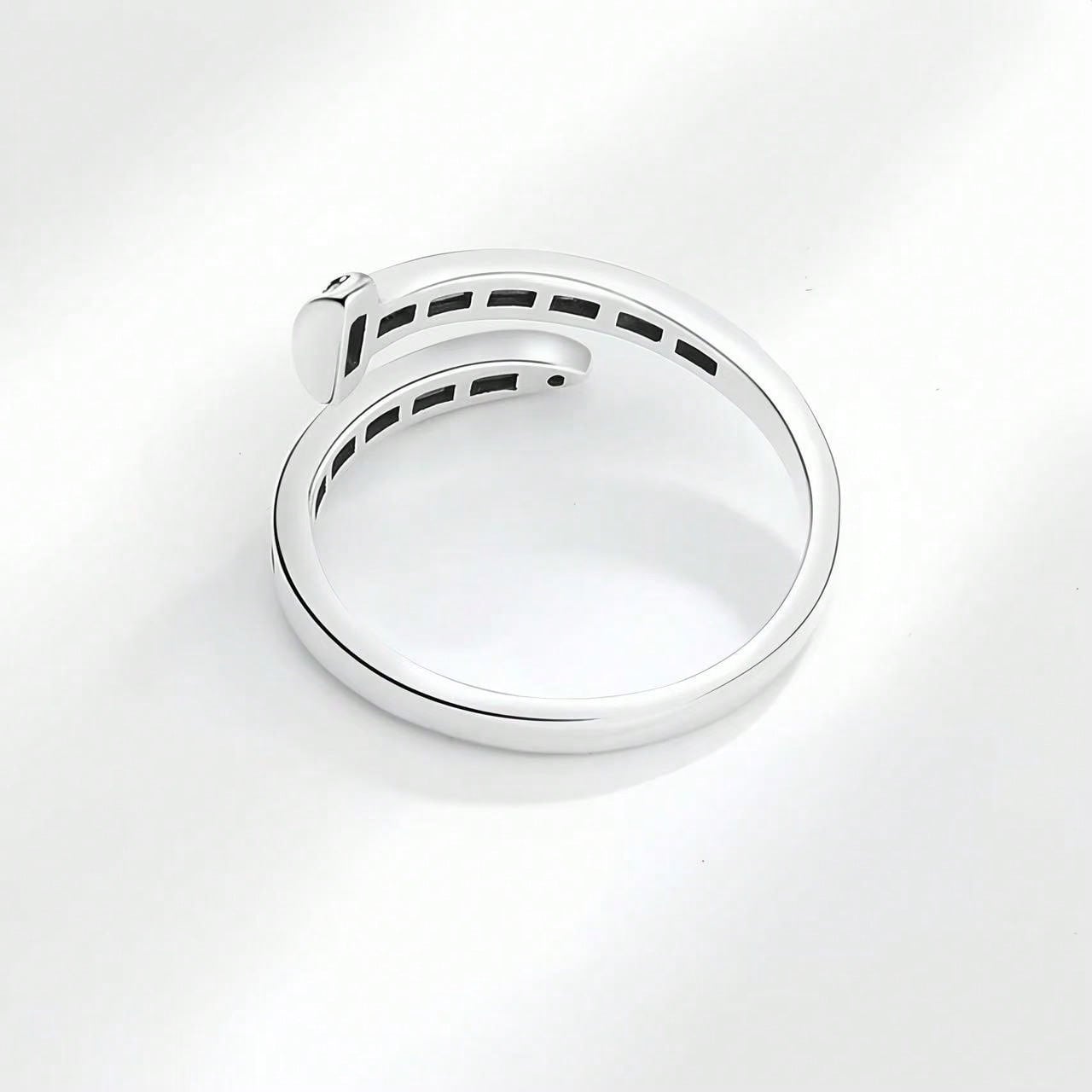 Rainbow Diamond Nail Ring Womens Small Zircon Open Ring High-end Versatile Index Ring