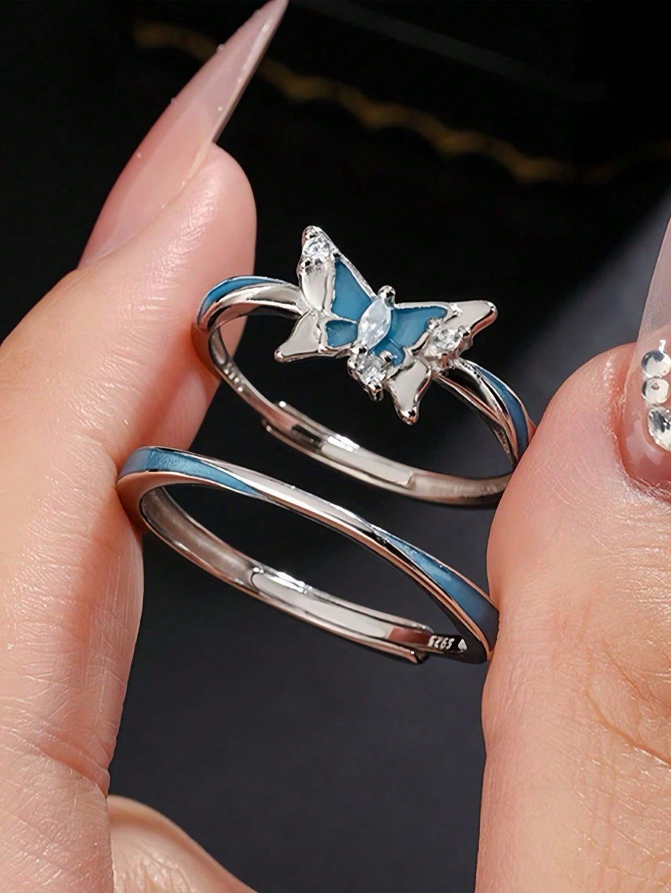 Silver Set of 2 Ring