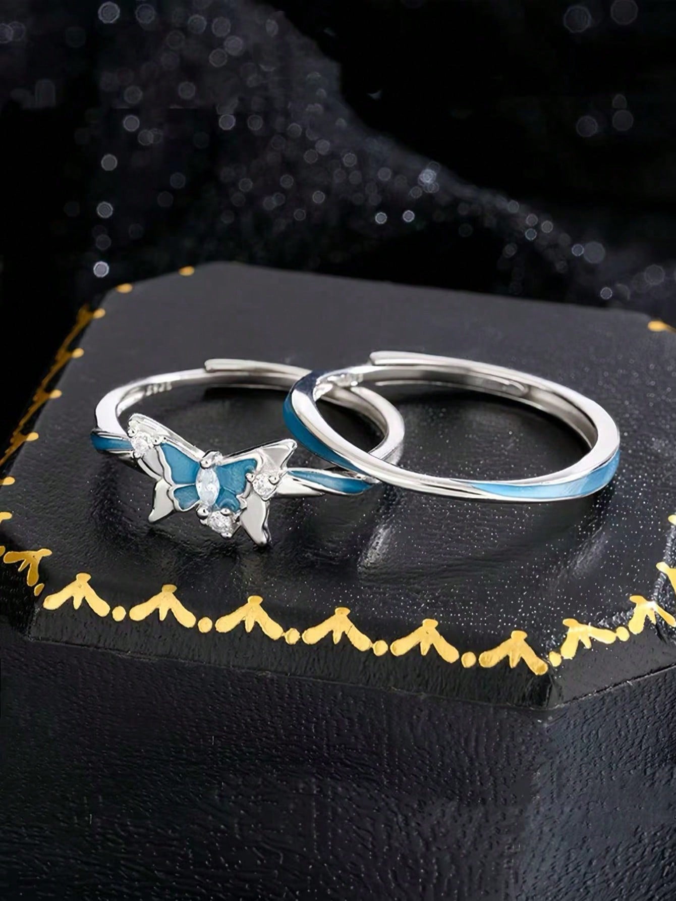 Silver Set of 2 Ring