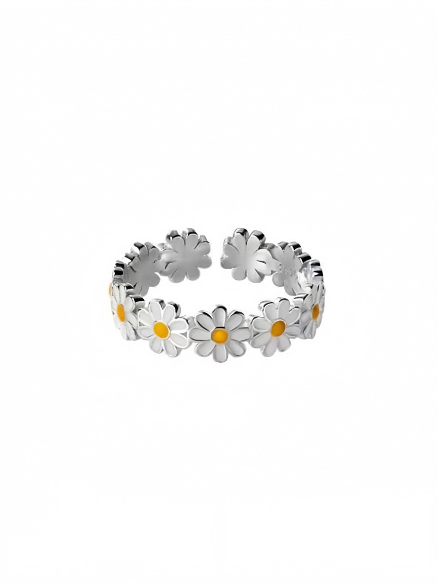 Niche daisy ring for women, light luxury, fashion, personality, open design, high-end feeling, design ring