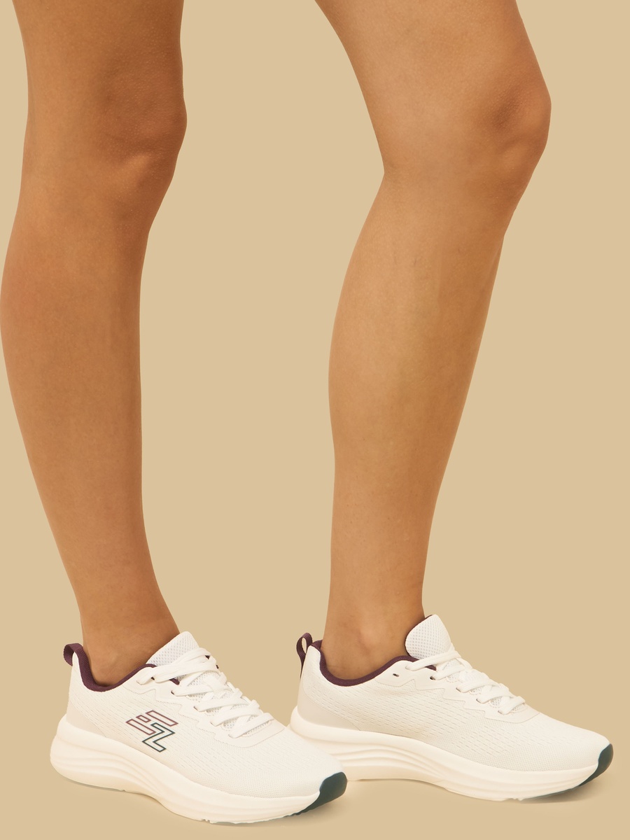 Panelled Lace-Up Sports Shoes