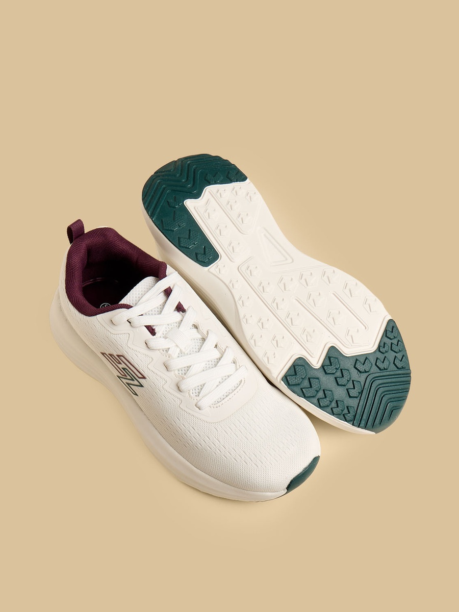 Panelled Lace-Up Sports Shoes