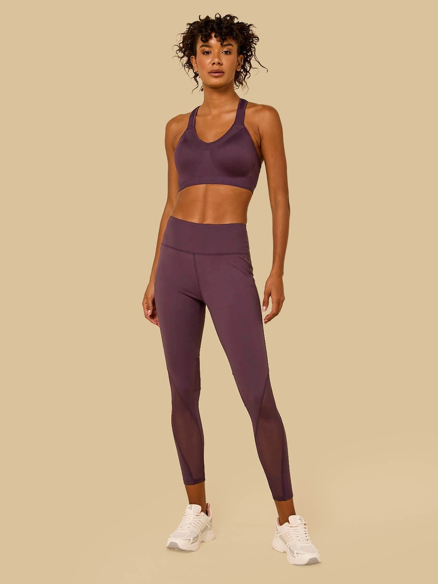 Mesh Detail High Support Racerback Sports Bra