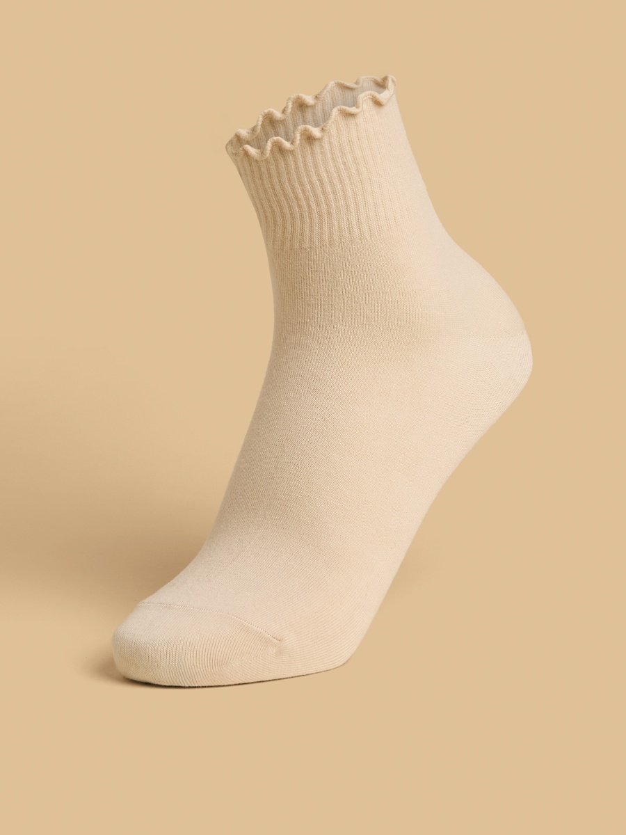 Pack of 6 - Bow Embroidered Ankle Length Socks
