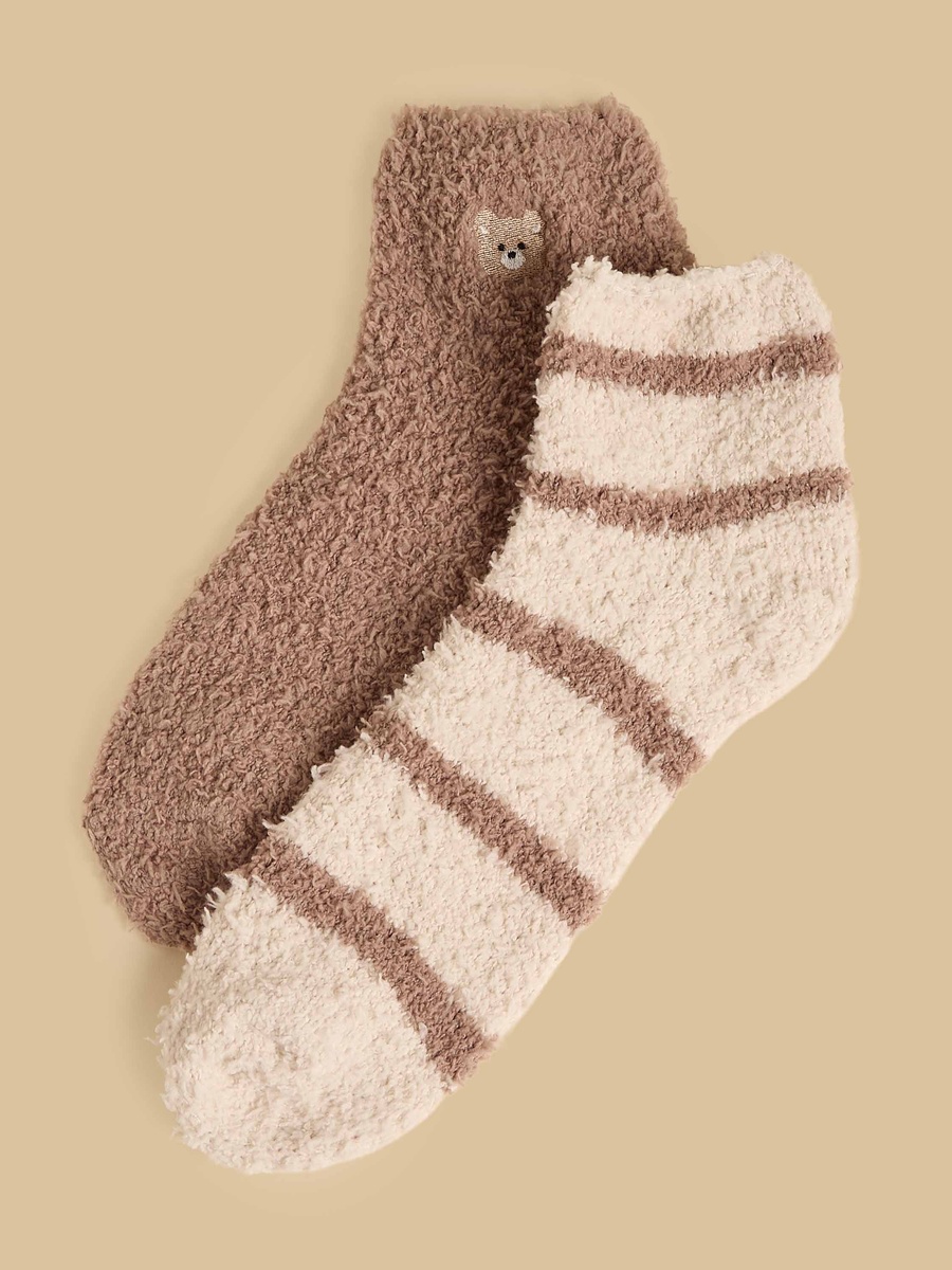 Pack of 2 - Ankle Length Cosy Socks