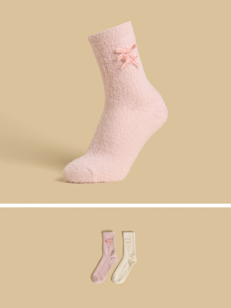 Pack of 2 - Bow Detail Crew Length Socks