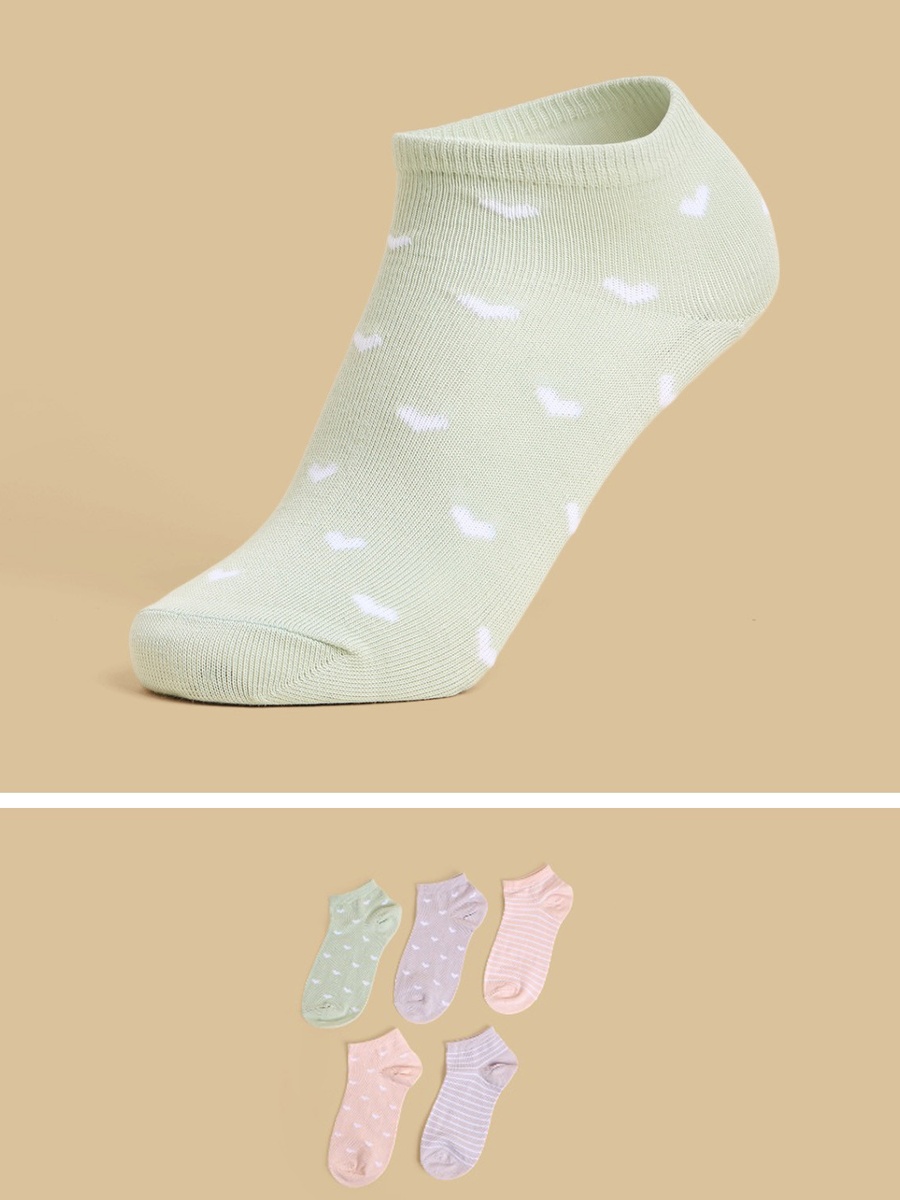 Pack of 5 - Printed Calf Length Socks