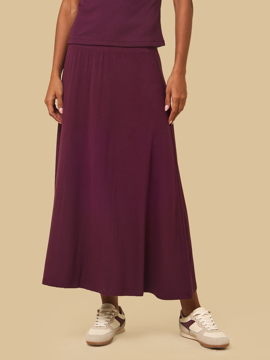 Flared Midi Skirt