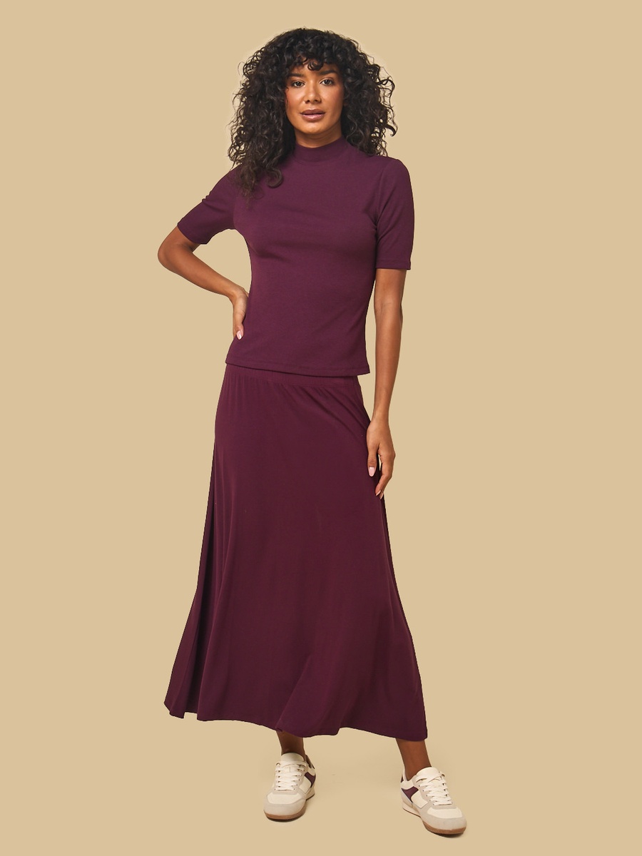 Flared Midi Skirt