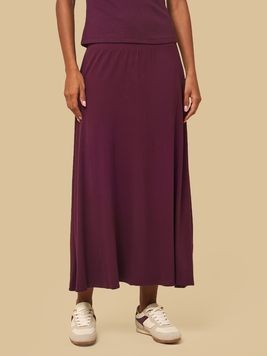 Flared Midi Skirt