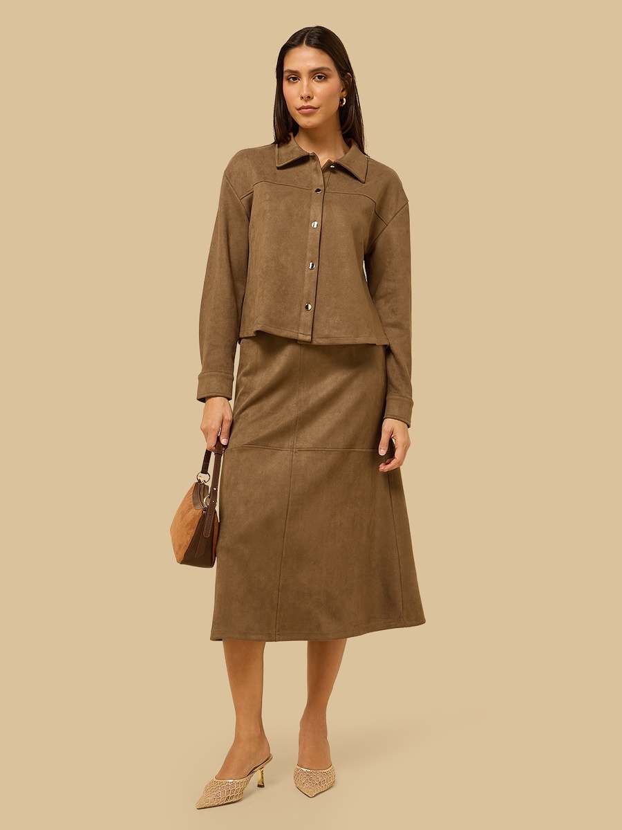 Panelled A-Line Skirt