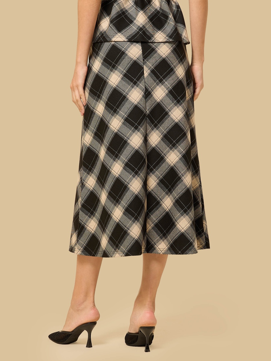 Checked Midi Skirt