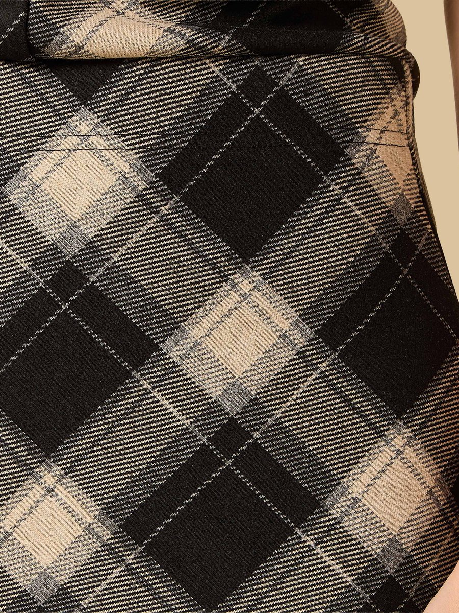 Checked Midi Skirt