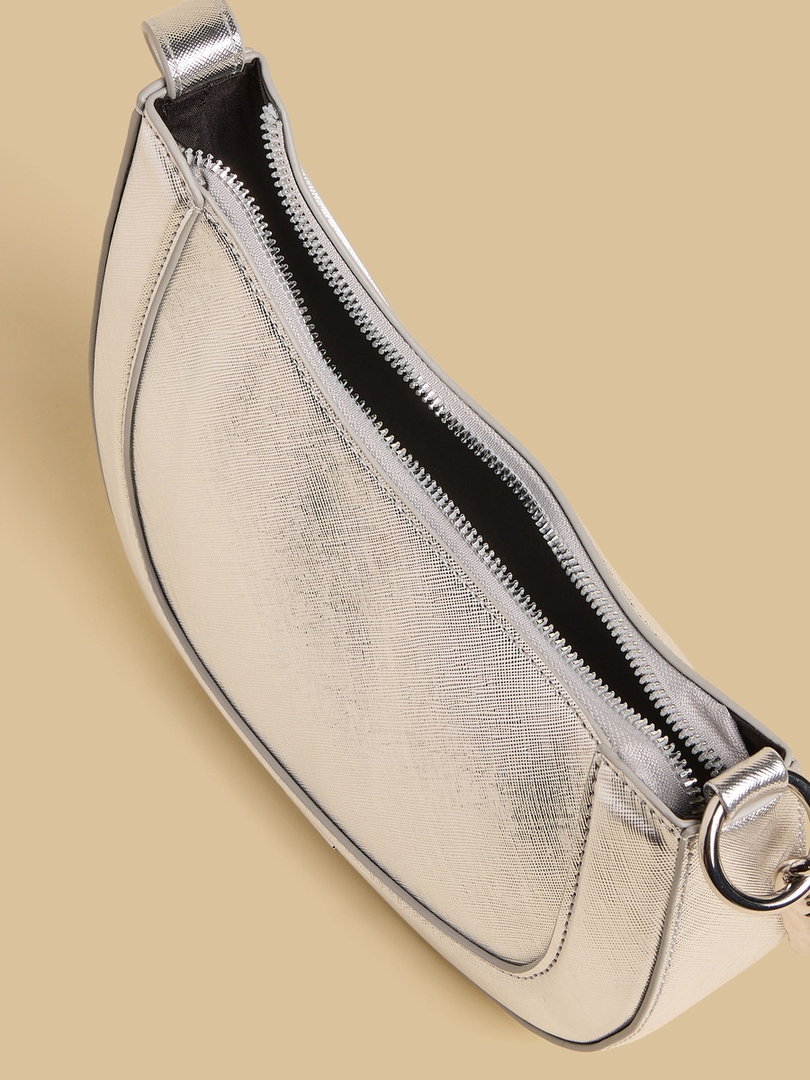 Metallic Shoulder Bag with Chain Strap