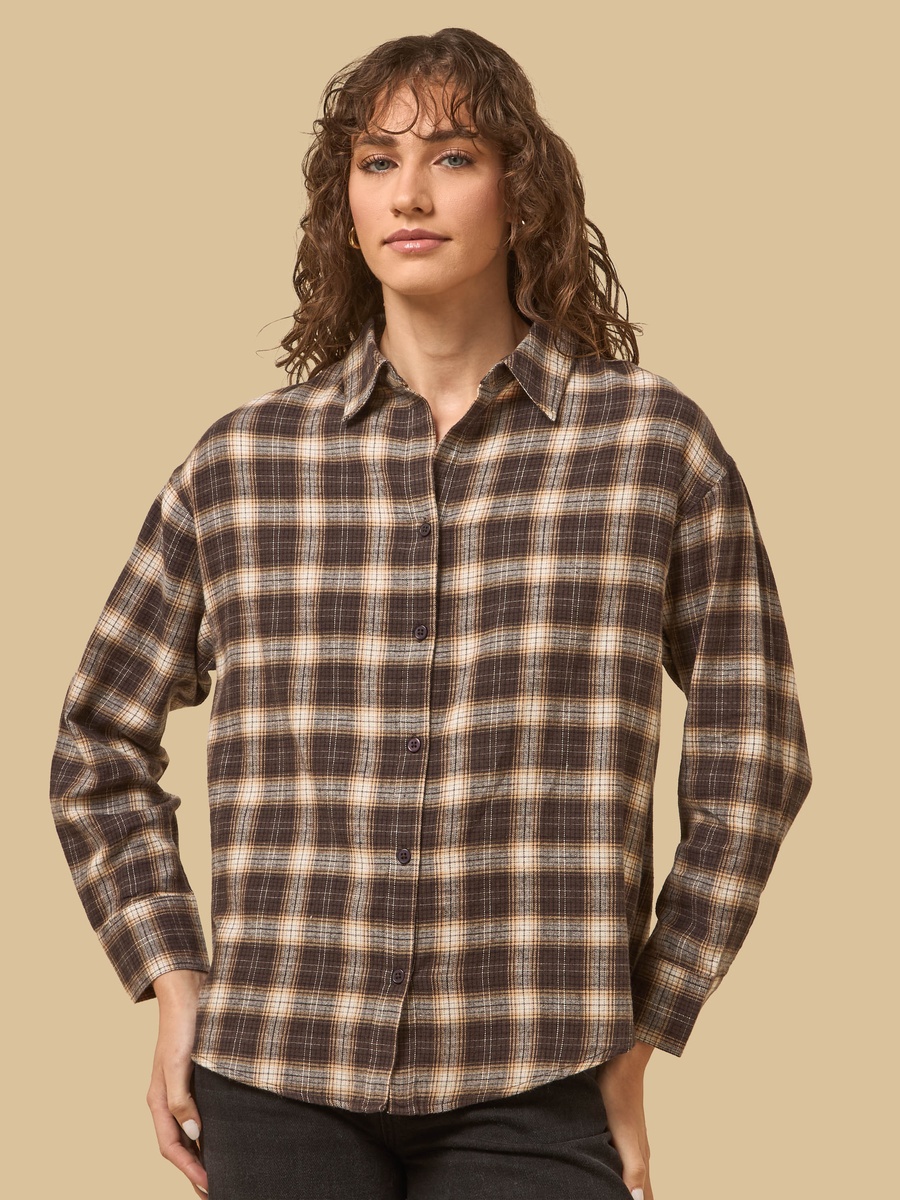 Checked Flannel Oversized Shirt