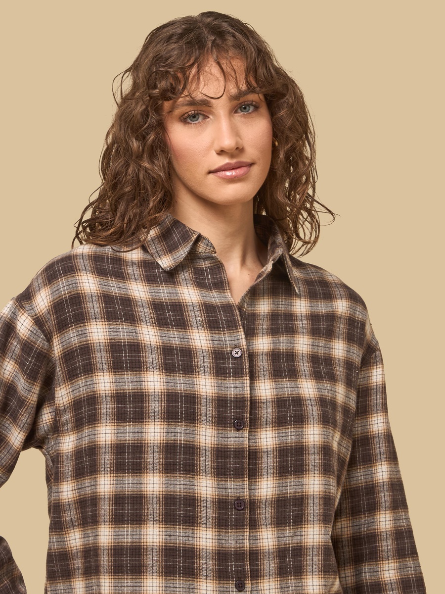 Checked Flannel Oversized Shirt