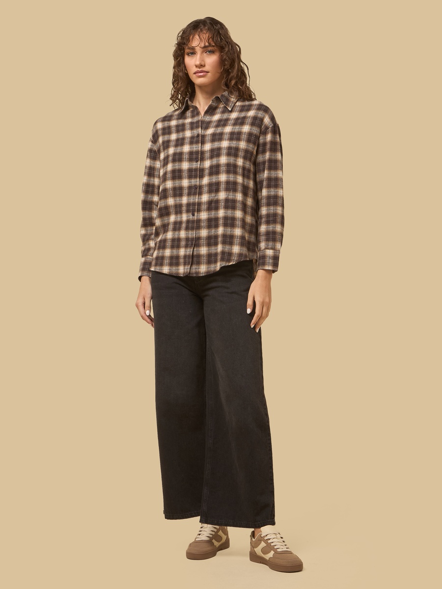 Checked Flannel Oversized Shirt