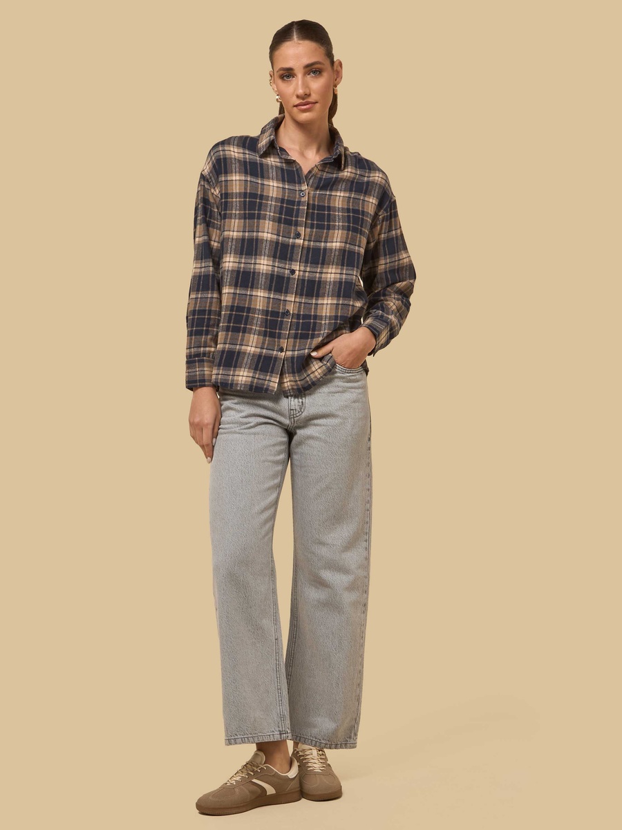 Checked Flannel Oversized Shirt