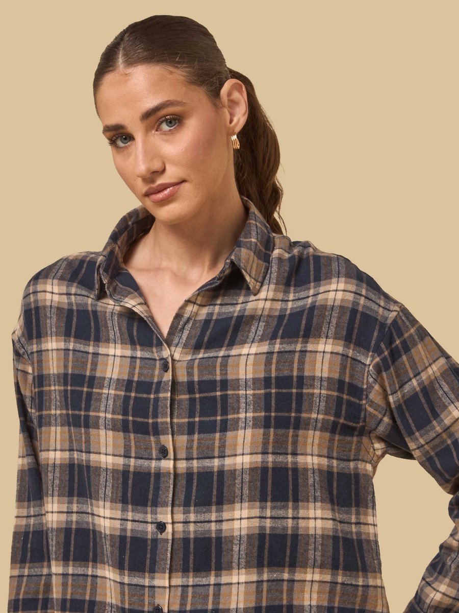 Checked Flannel Oversized Shirt