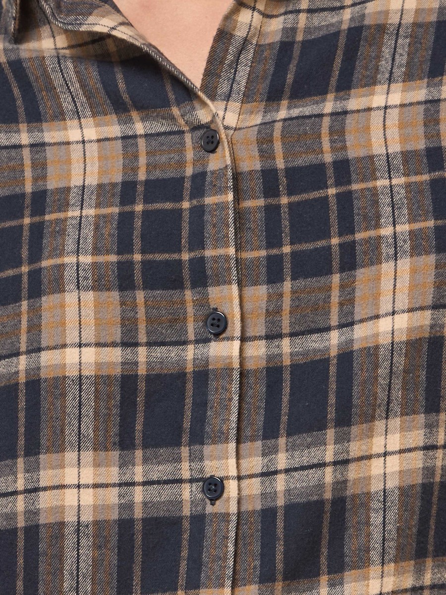 Checked Flannel Oversized Shirt