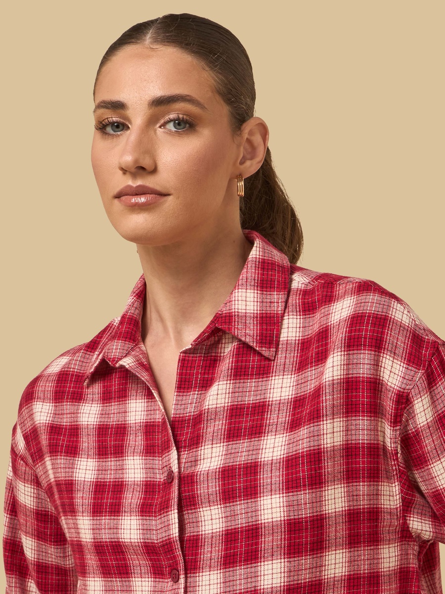 Checked Flannel Oversized Shirt
