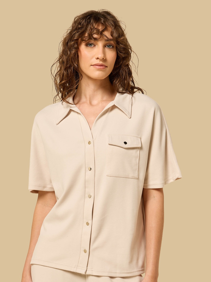 Striped Extended Sleeves Shirt