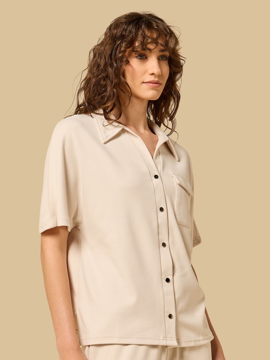 Striped Extended Sleeves Shirt