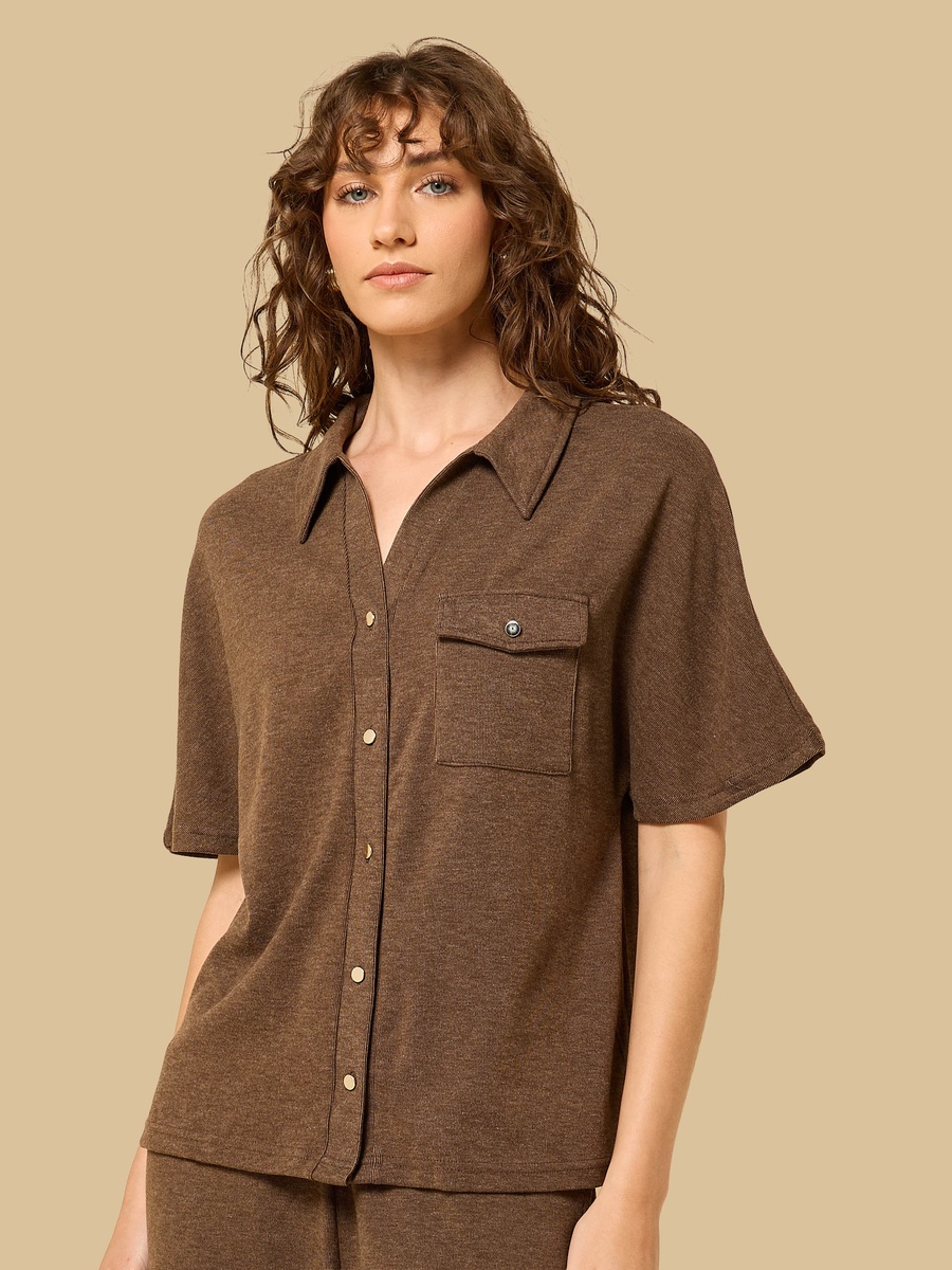 Striped Extended Sleeves Shirt