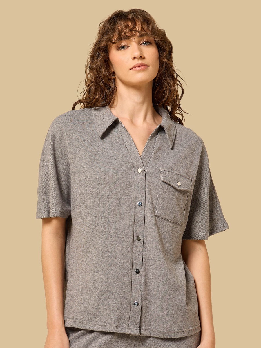 Striped Extended Sleeves Shirt