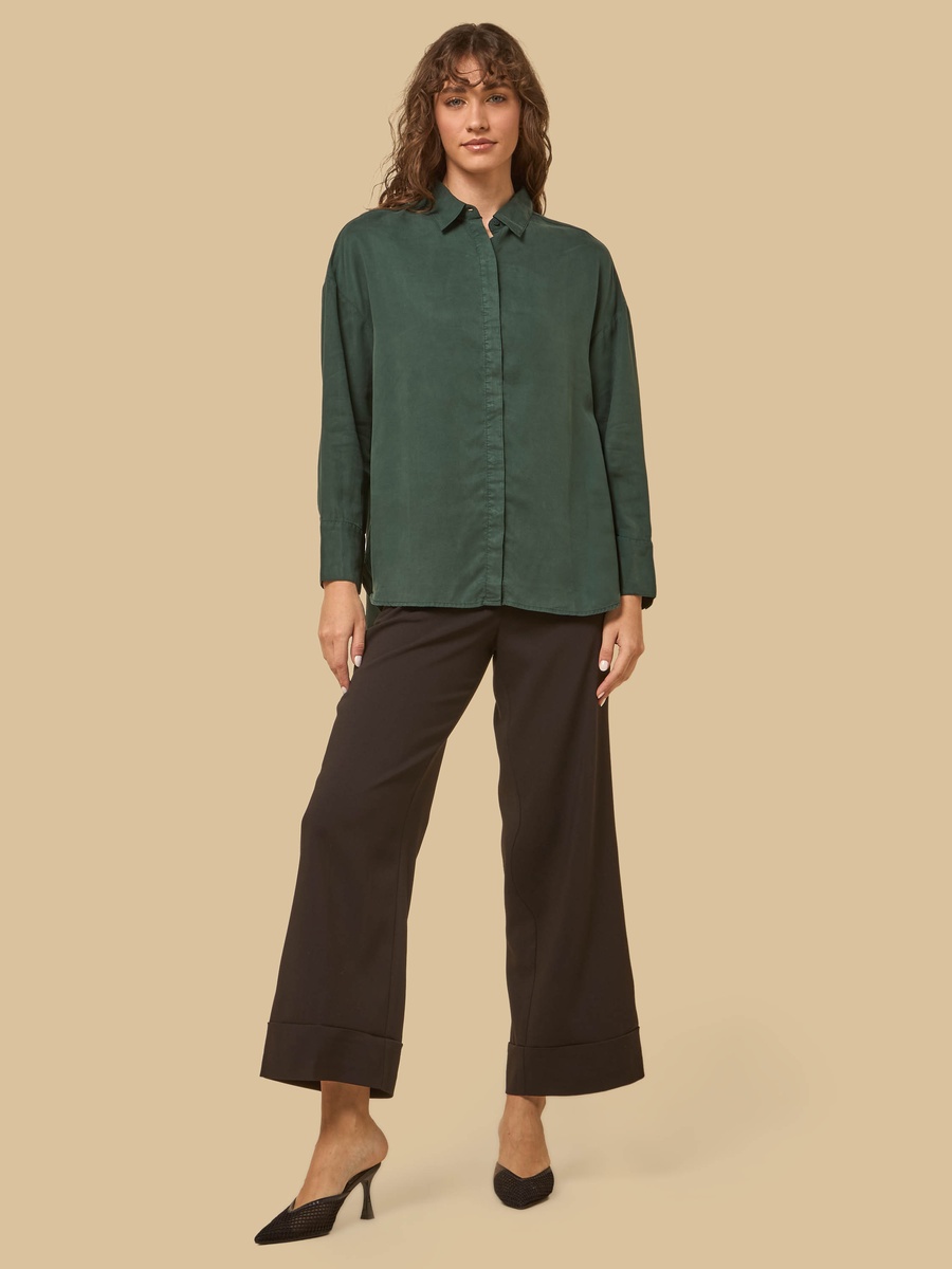 Concealed Placket Lyocell Shirt