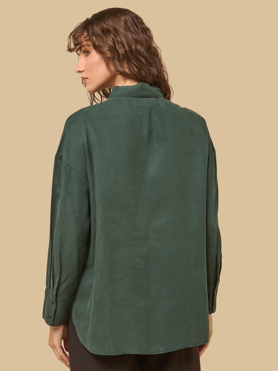 Concealed Placket Lyocell Shirt