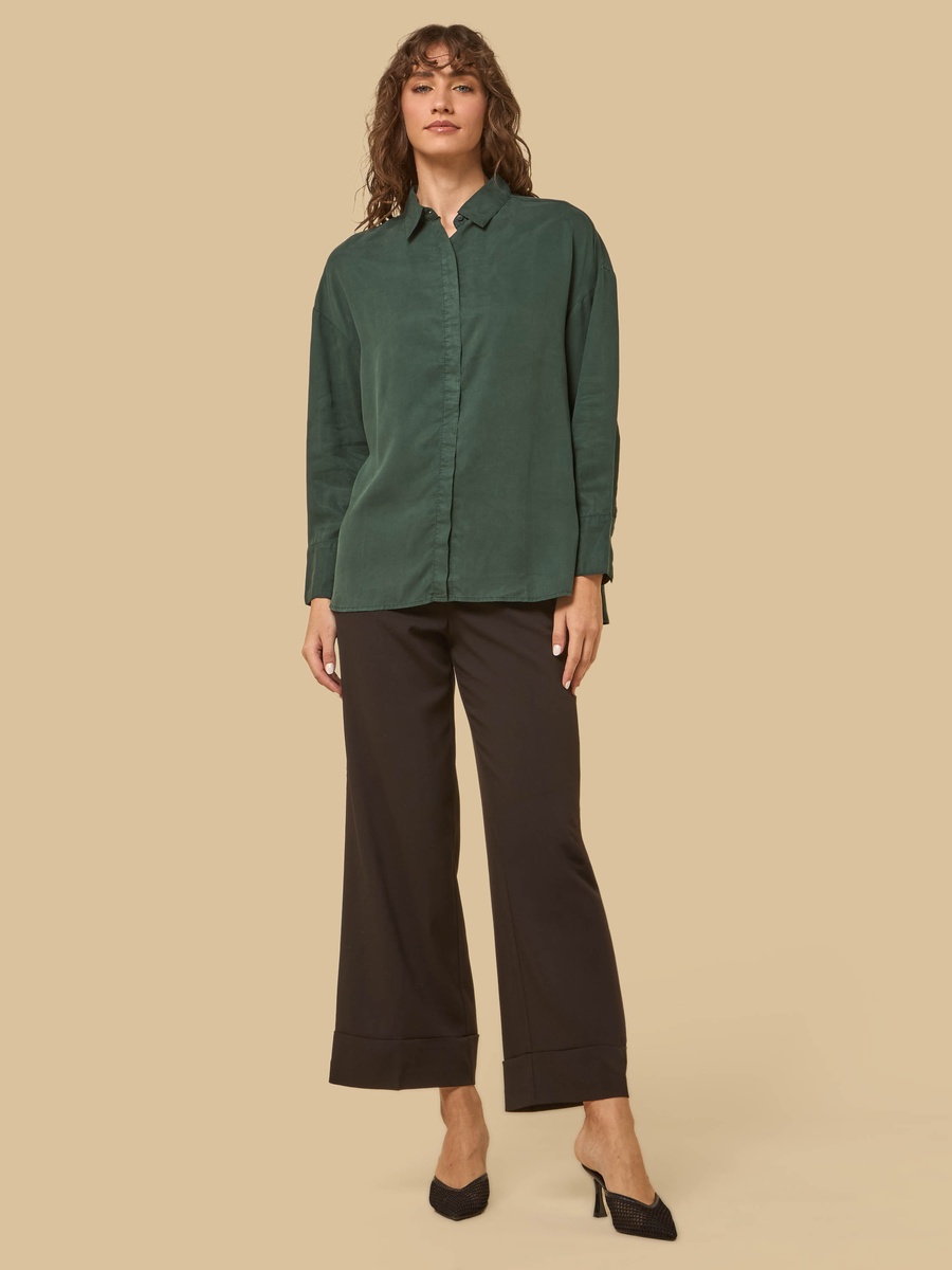 Concealed Placket Lyocell Shirt