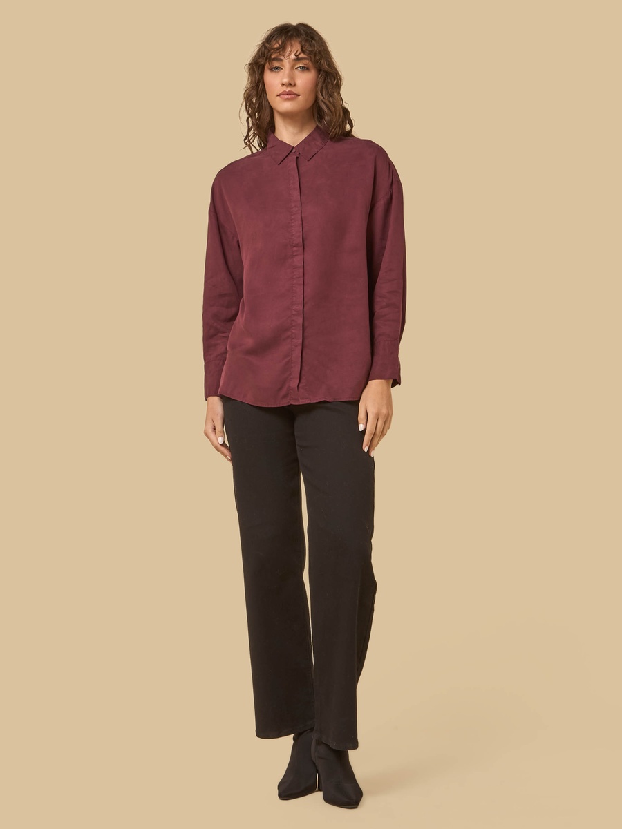 Concealed Placket Lyocell Shirt