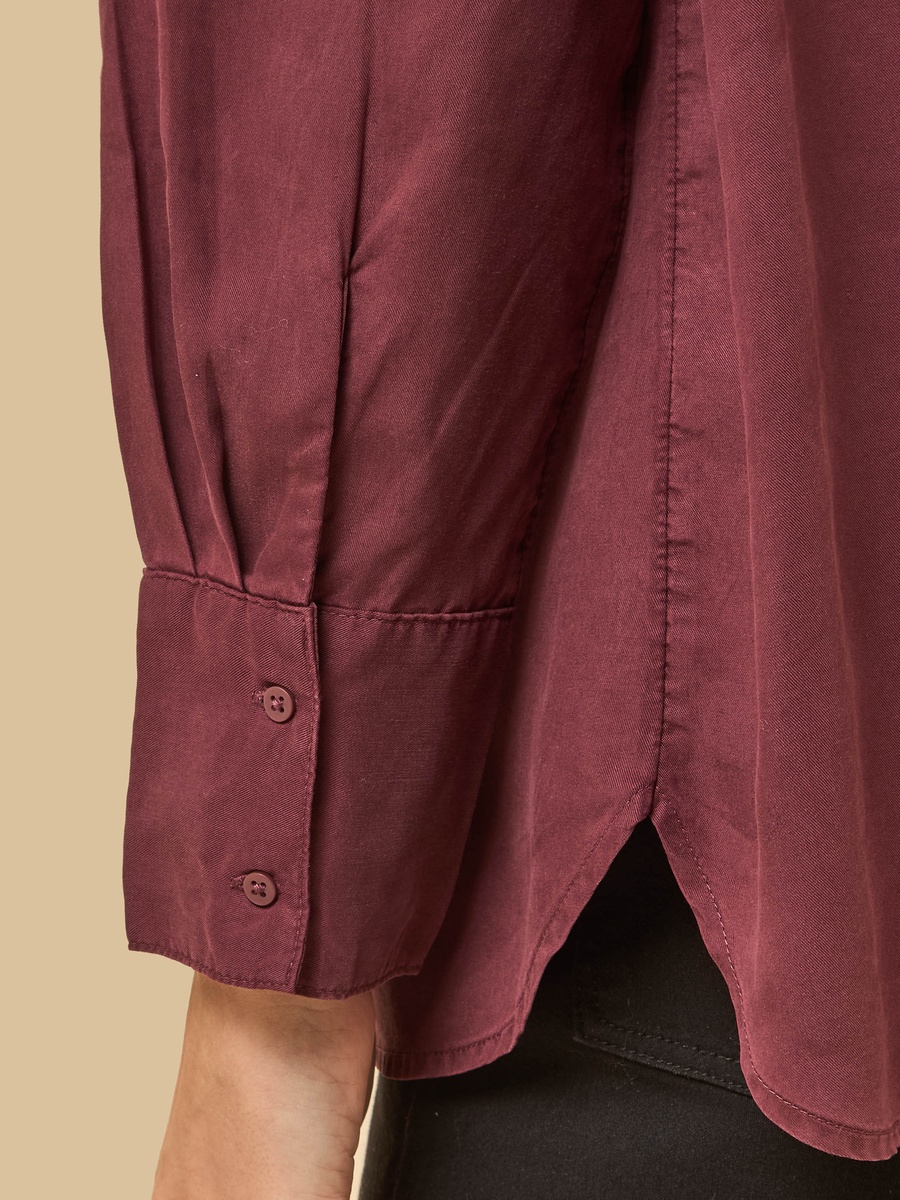 Concealed Placket Lyocell Shirt