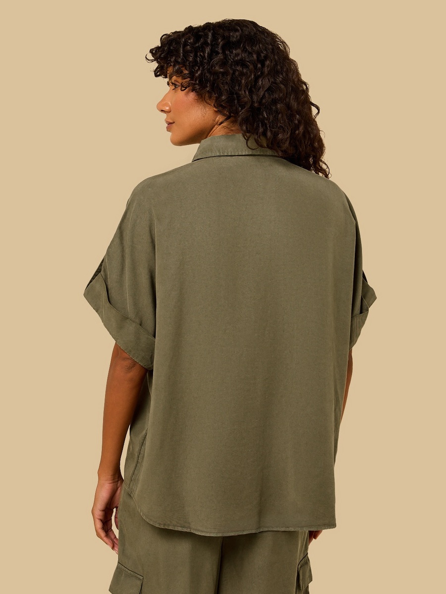 Flap Pocket Lyocell Utility Shirt
