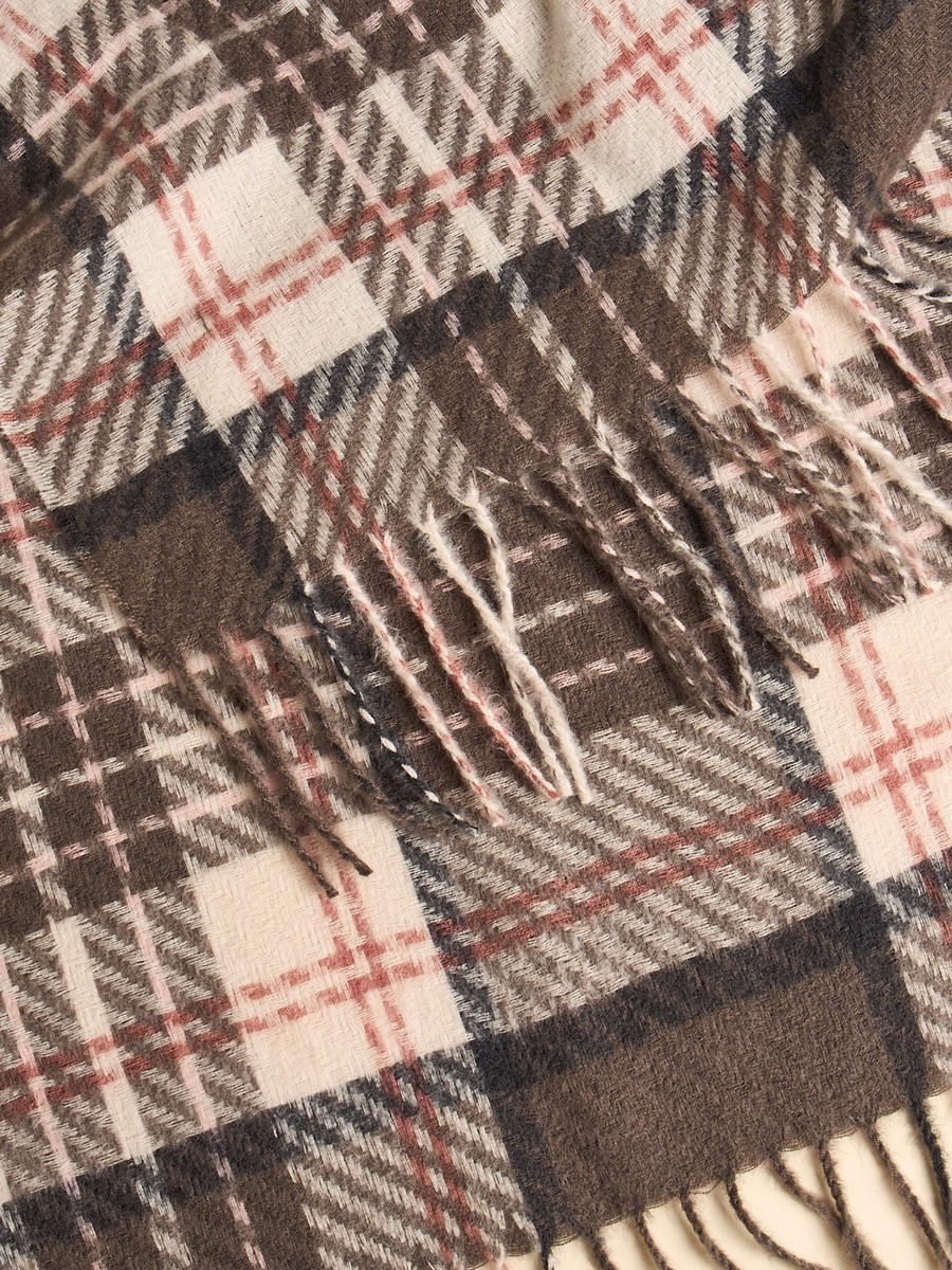 Checked Scarf with Tassels