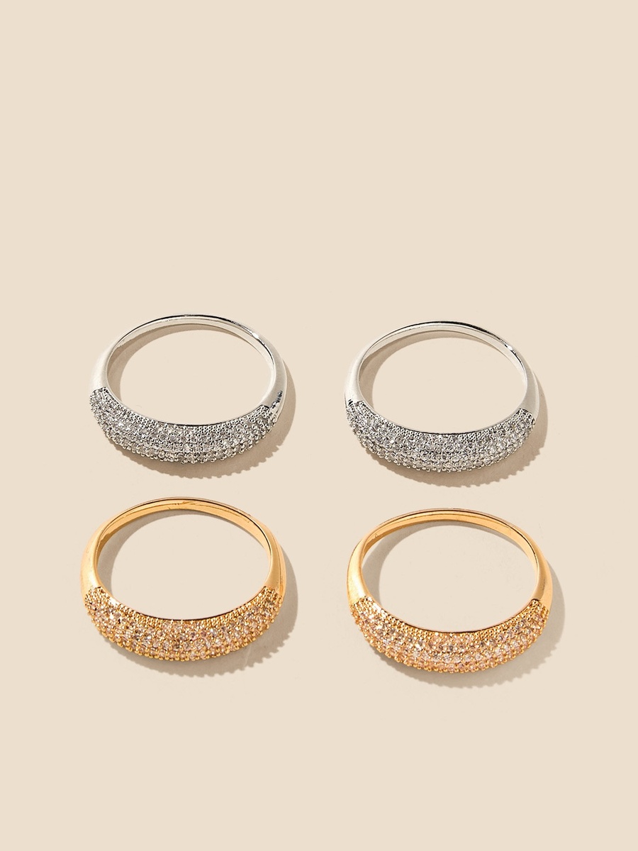 Pack of 4 - Embellished Ring