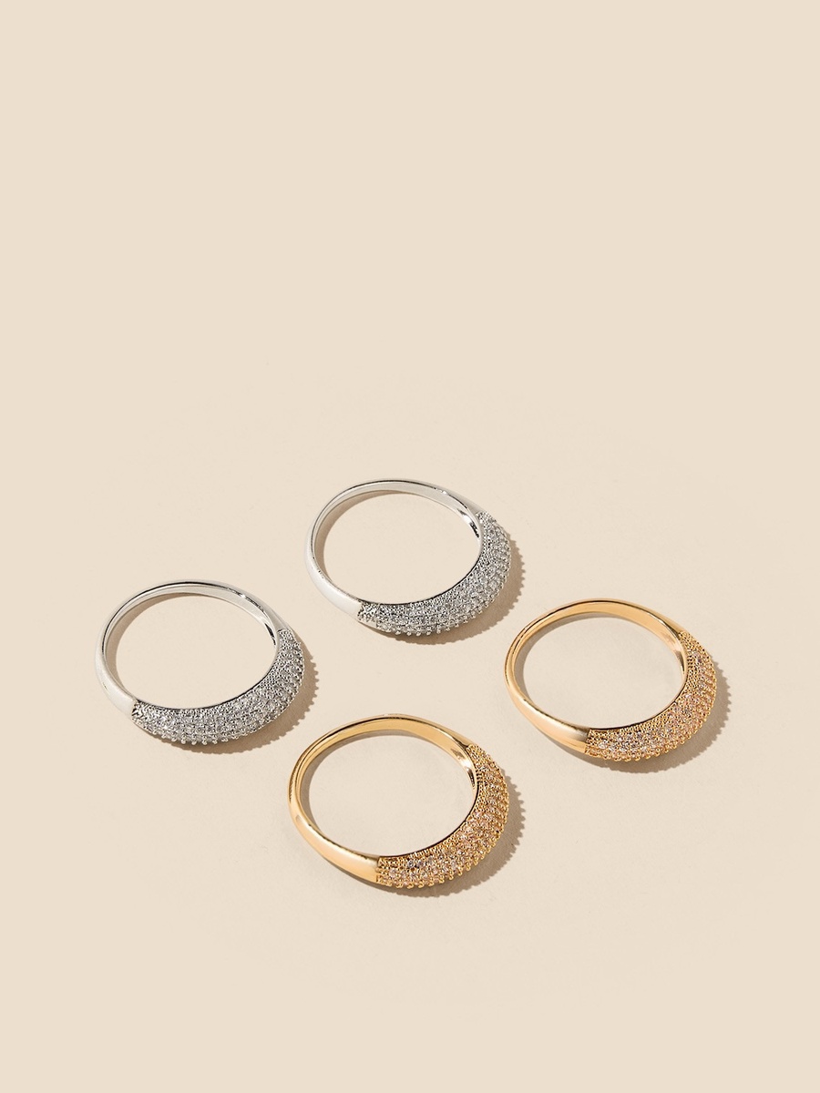 Pack of 4 - Embellished Ring